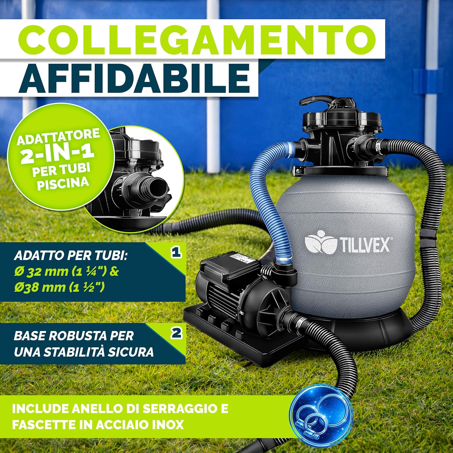 Thumbnail 6 de Tillvex Pompa Filtro Piscina 7900 L/h