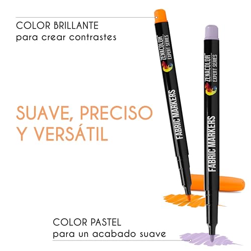 Thumbnail 2 de Zenacolor 40 rotuladores textil Permanente