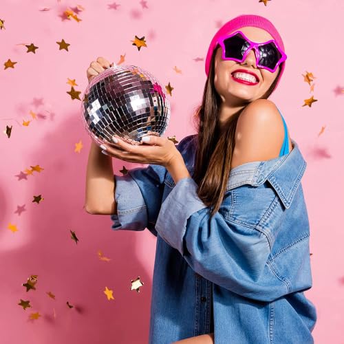 Thumbnail 6 de JIIDAA Mirror Disco Ball 20cm – Hanging Silver Glitter Ball Decor