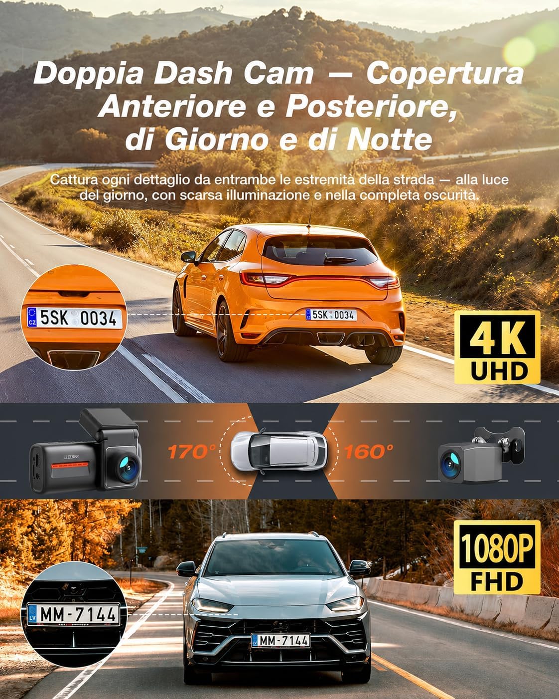 Thumbnail 2 de iZEEKER 4K Dash Cam 2,99"