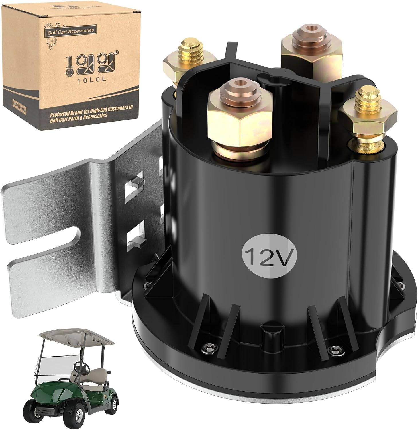Detalle de 10L0L ゴルフカート用12V電動ソレノイド 4端子・ヤマハG22/G23/G27/G28/G29対応