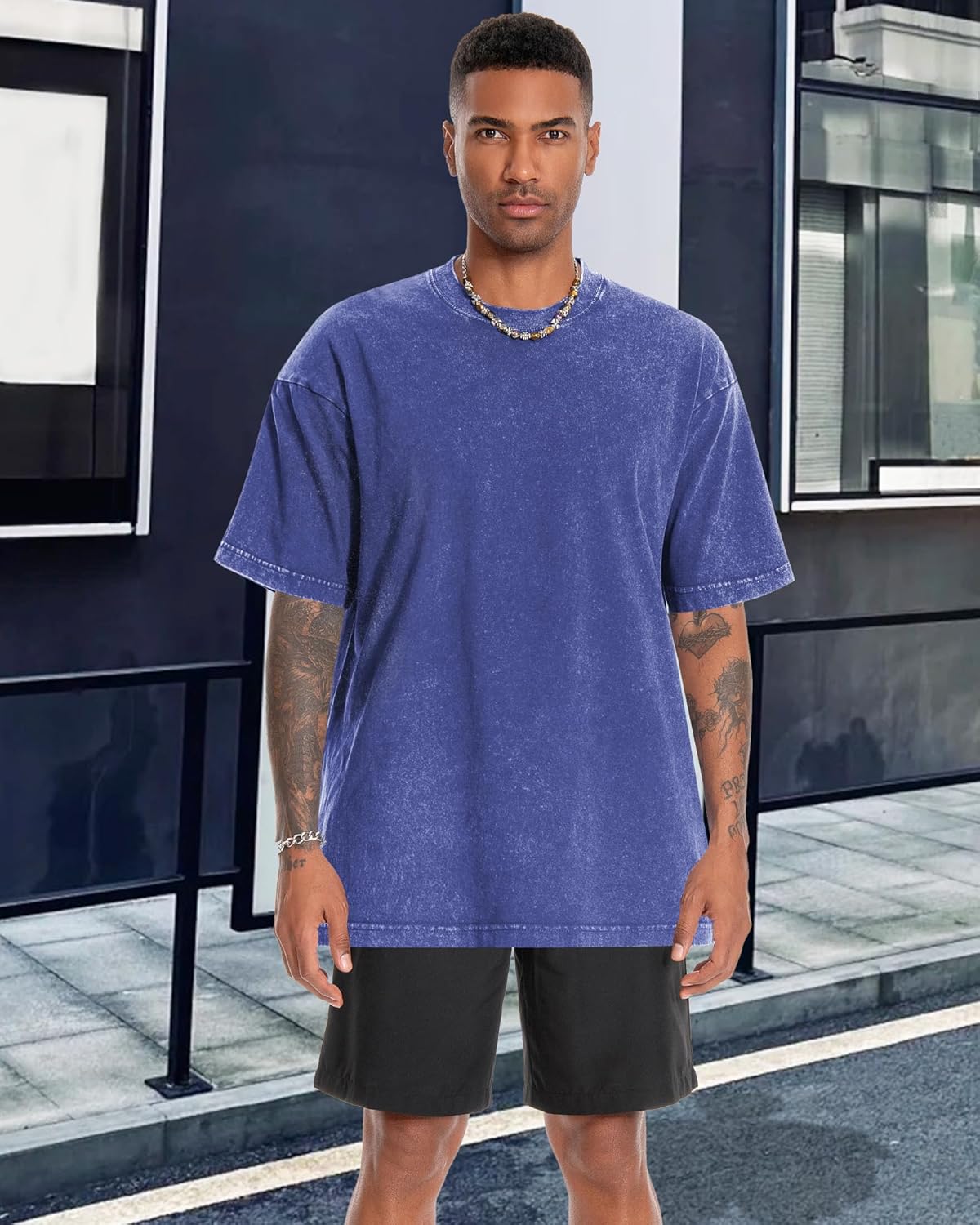 Thumbnail 6 de Oversized TShirts for Men Short Sleeve Vintage Washed Basic Loose Tees 2026