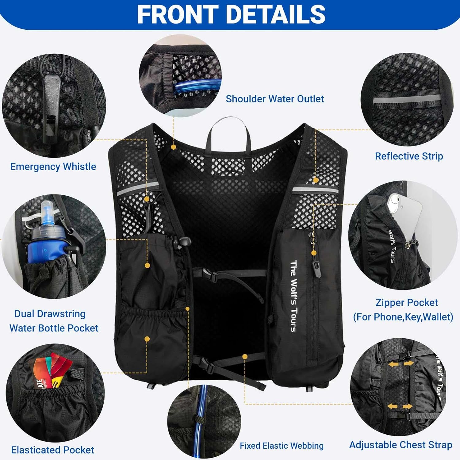 Thumbnail 2 de Zorbly Running Vest Hydration Pack 5L