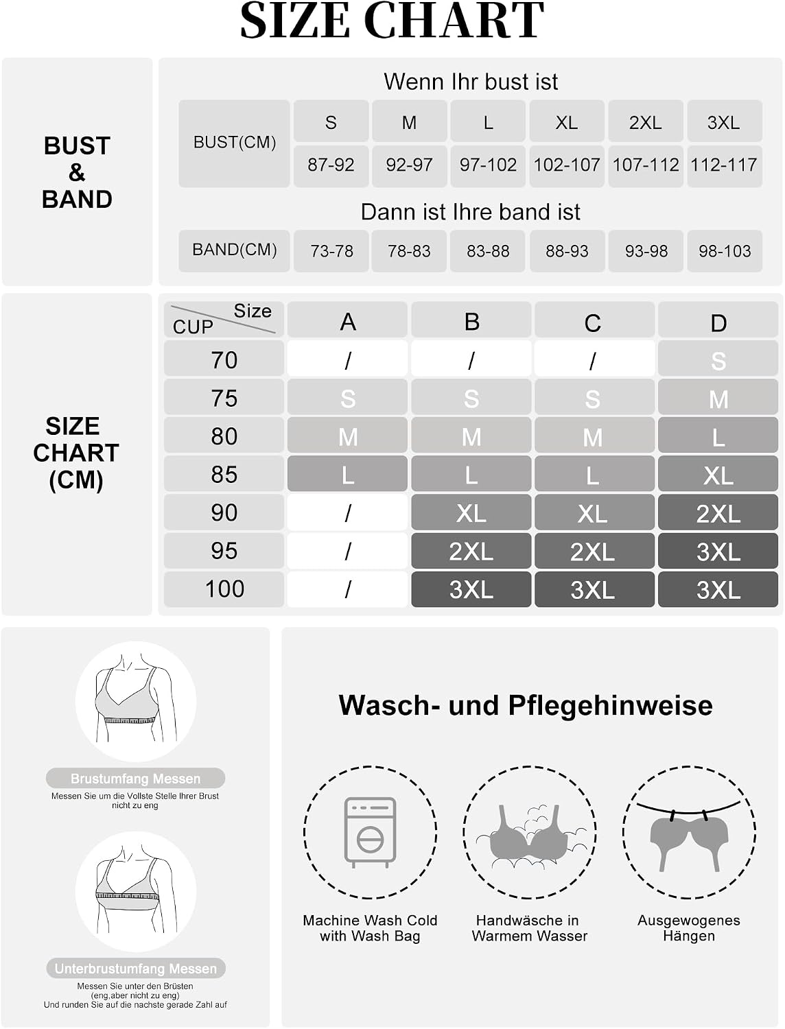 Detalle 2 de SHARICCA Damen BH ohne Bügel Push-Up Spitzen-BH – Nahtloser T-Shirt BH mit Vollbügel, atmungsaktiv