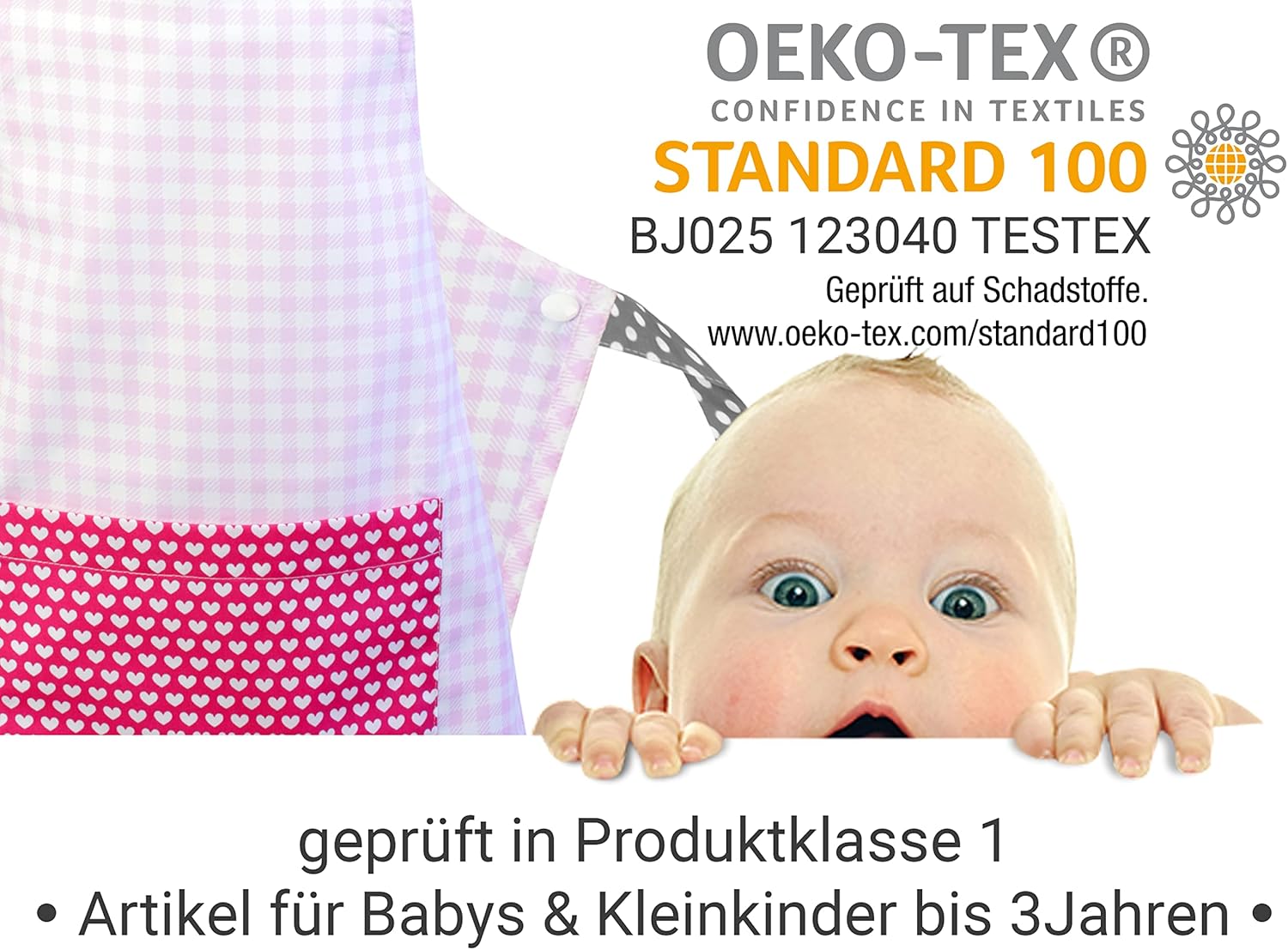 Thumbnail 4 de Emily’s Check Tablier à bavette pour enfants – 2 tailles, 5 variantes pour cuisiner, bricoler et jardiner