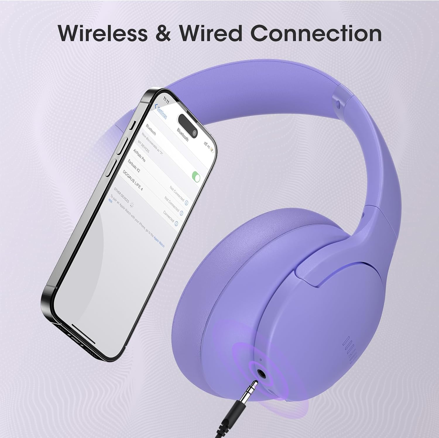 Thumbnail 6 de DOQAUS Over-Ear Bluetooth Headphones 90-Hour Playtime