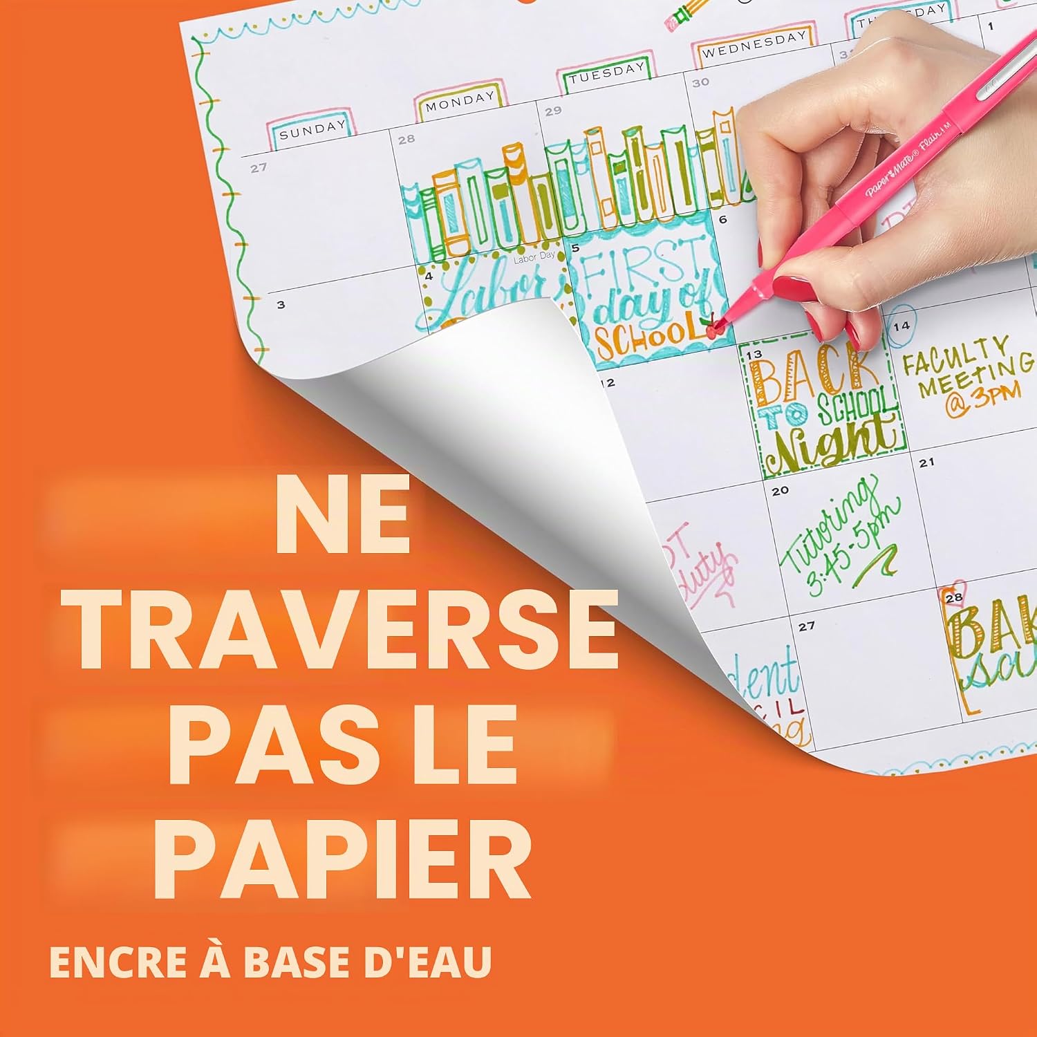 Detalle 2 de Paper Mate Flair stylos feutres 0,7 mm bleu marine 📏