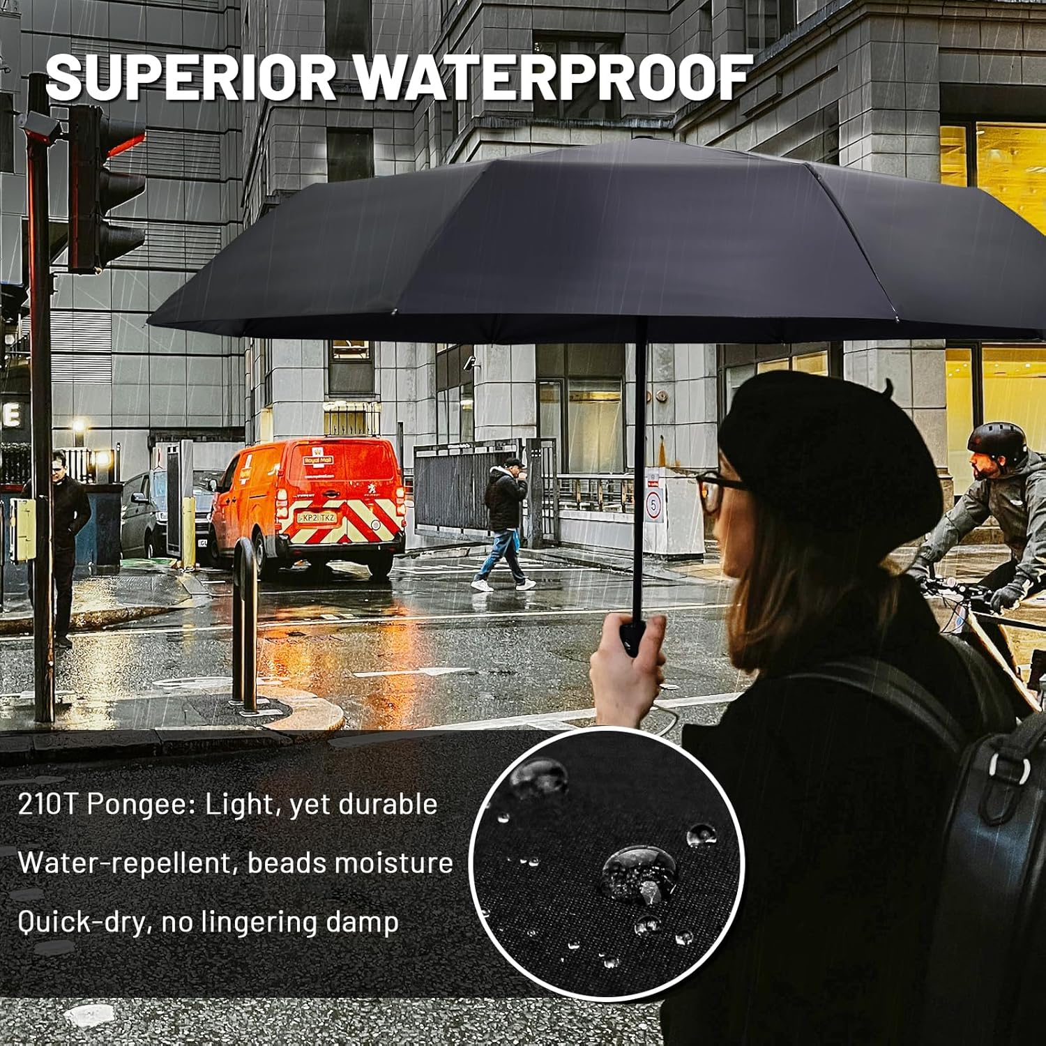 Thumbnail 5 de SY COMPACT Travel Umbrella Windproof Automatic Unbreakable – Practical UK traveller companion
