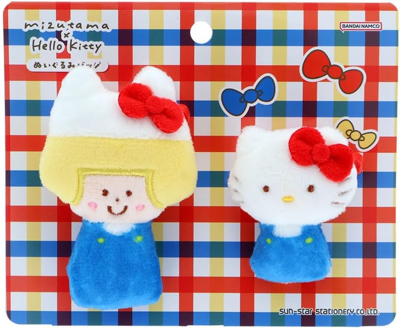 Detalle 2 de サンスター文具 mizutama サンリオキャラクターズ ぬいぐるみバッジ 2個セット