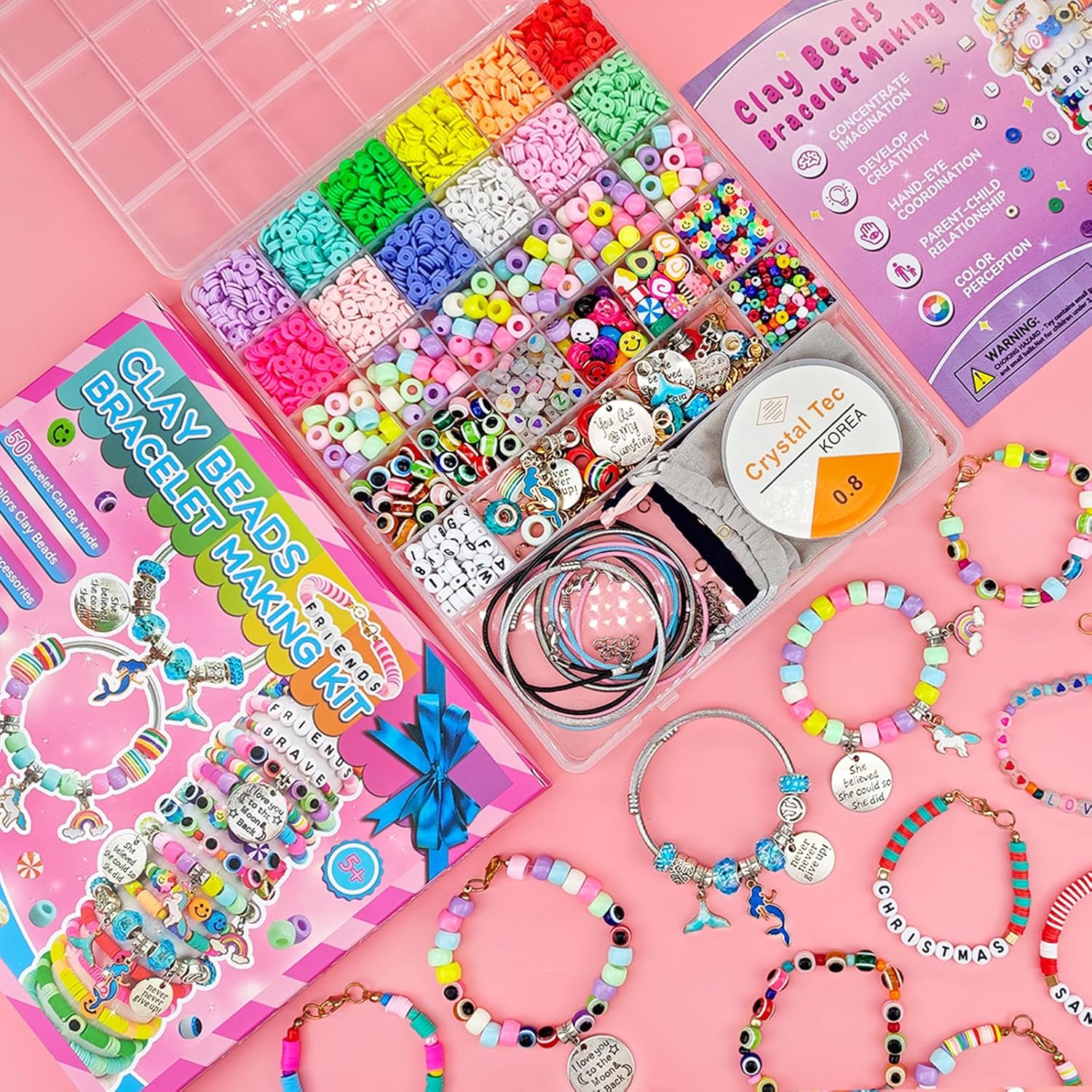 Thumbnail 1 de leitait Girls Toys Bracelet Making Kit 3400pcs jewelry kit 🎁