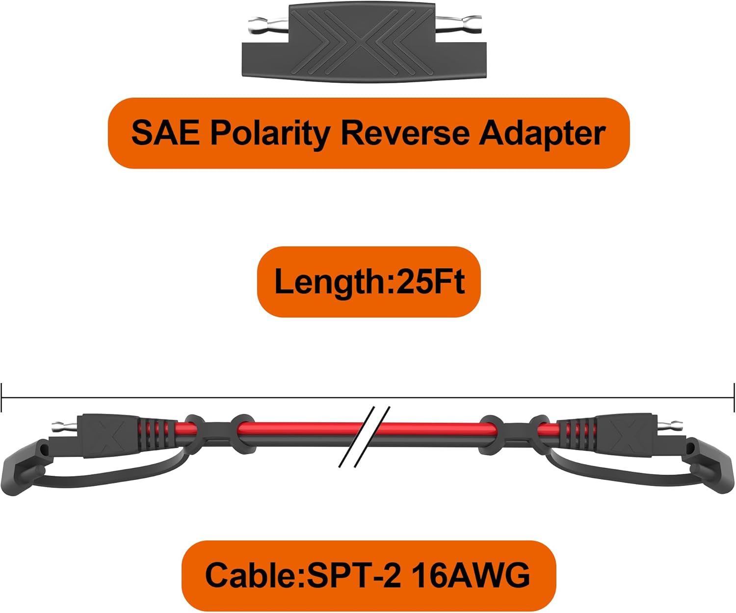 Thumbnail 2 de OYMSAE 25Feet SAE Extension Cable 25FT