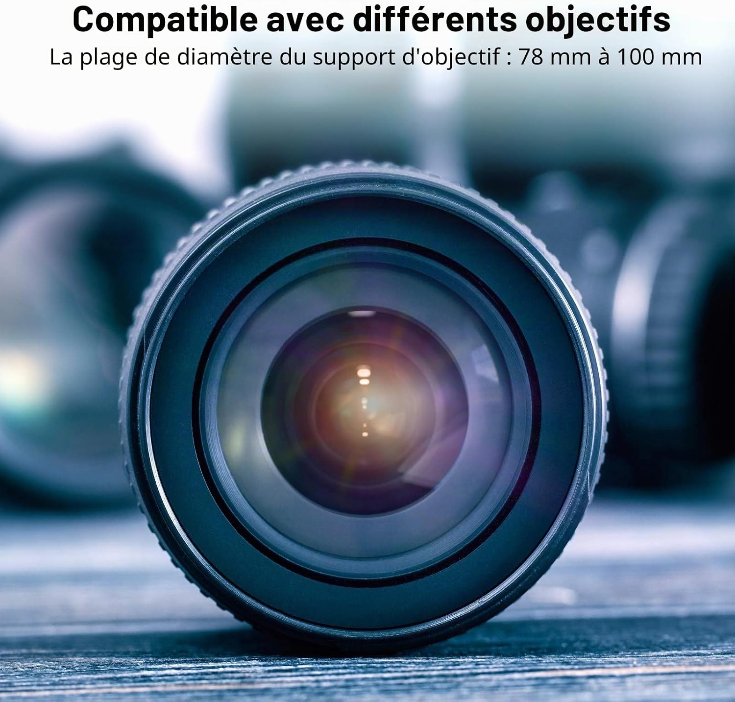 Detalle de SmallRig 2727: Support d’objectif 15 mm pour Ø73–108 mm (2 kg) – stabilité et réglages