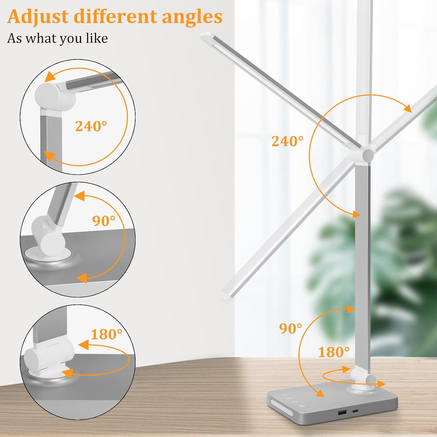 Detalle 2 de Dott Arts LED Desk Lamp with USB Ports