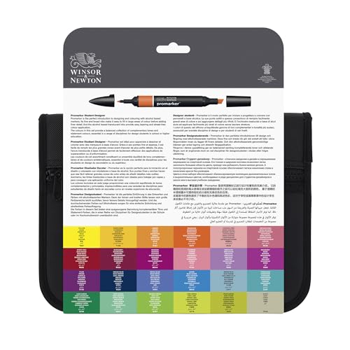 Detalle 2 de Winsor & Newton Promarker 24 Astuccio Student Set: versatile pennarelli al tratto professionale