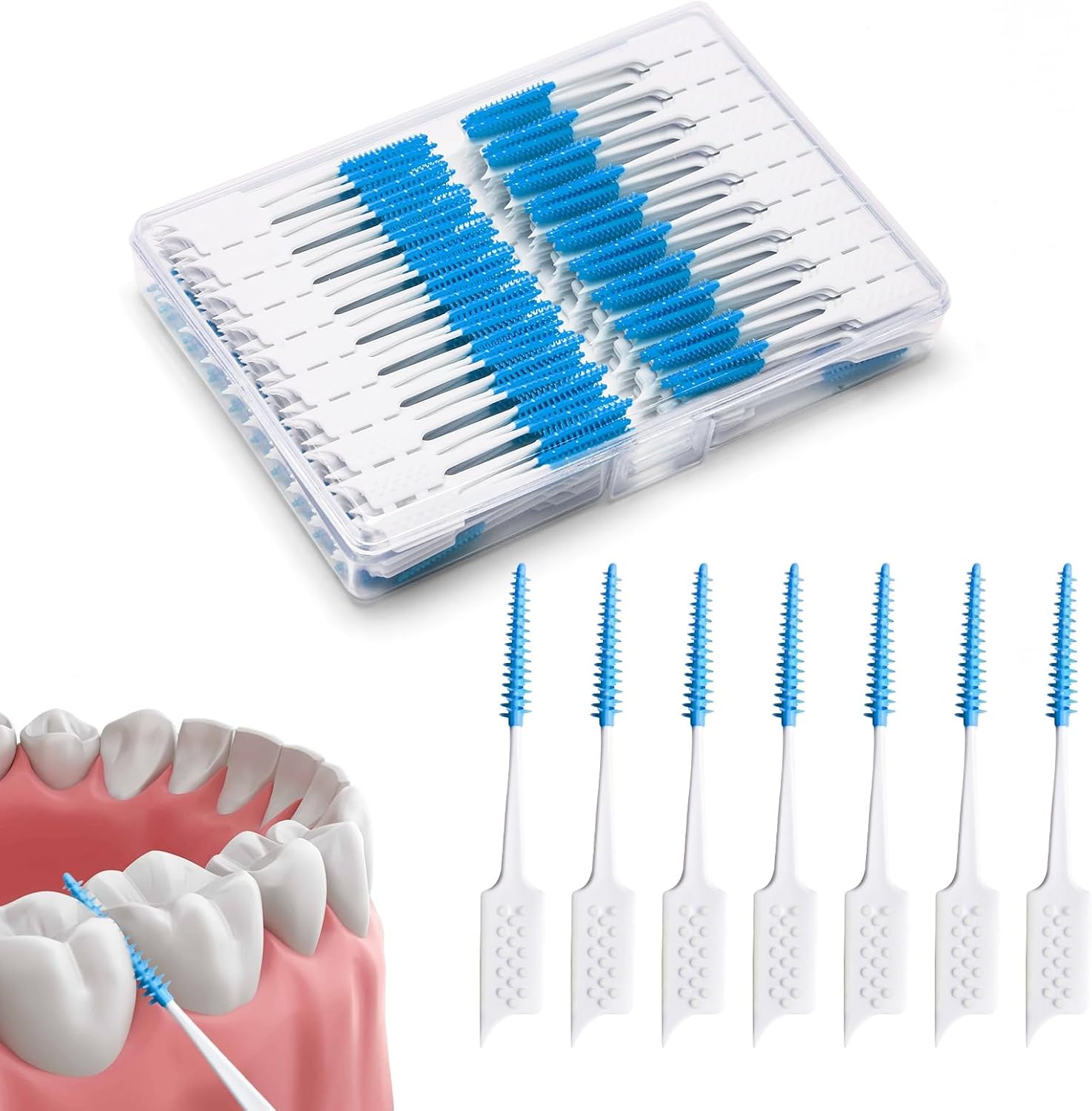 Thumbnail 6 de ACSKD 300-Piece Interdental Brushes with Silicone Head – Braces Care Set