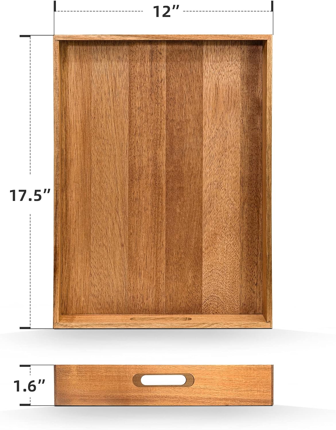 Thumbnail 2 de Acacia Wood Serving Tray 17" ⚖