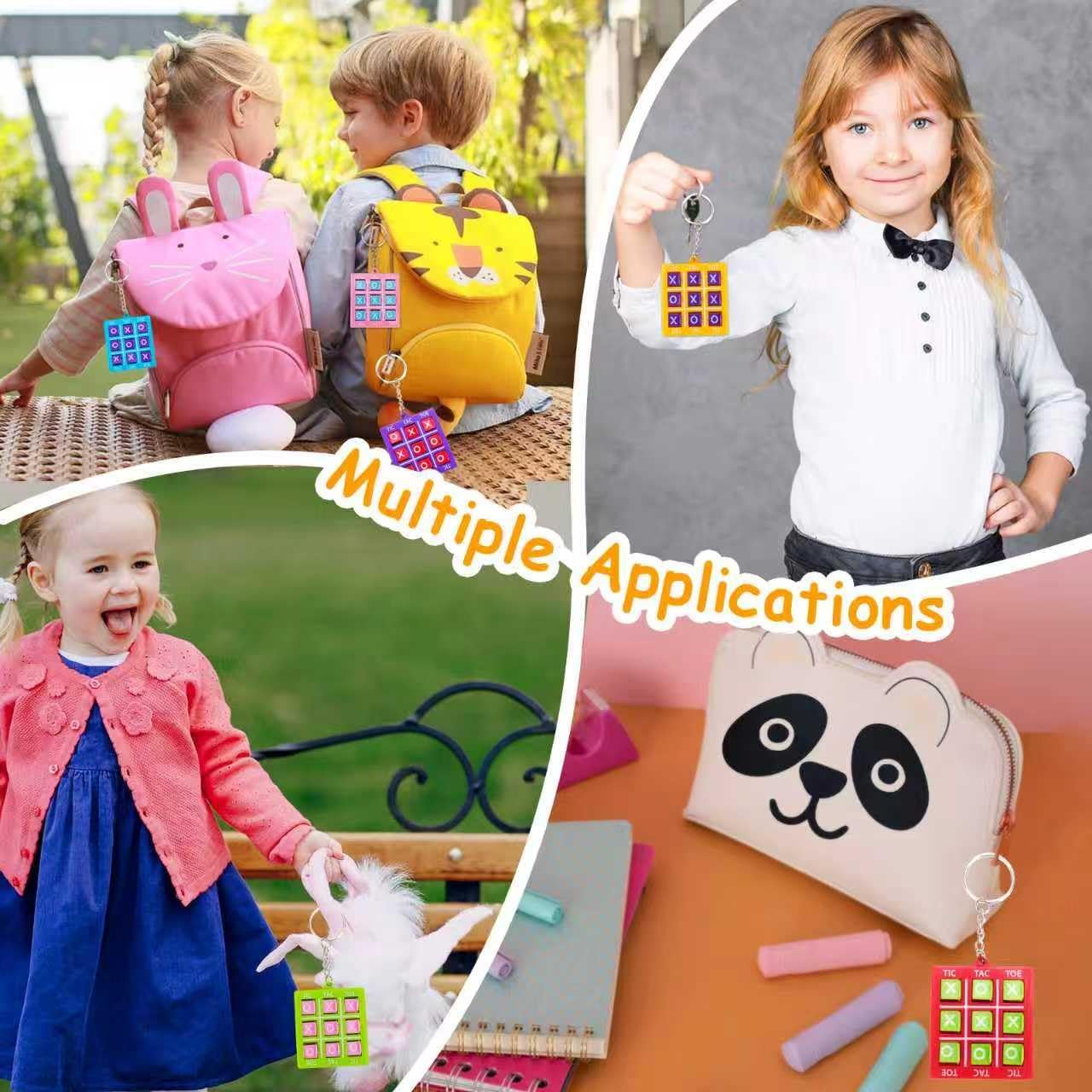 Thumbnail 5 de Basytodio Mini Tic-Tac-Toe Keychains, 24-Pack Party Favour Toys