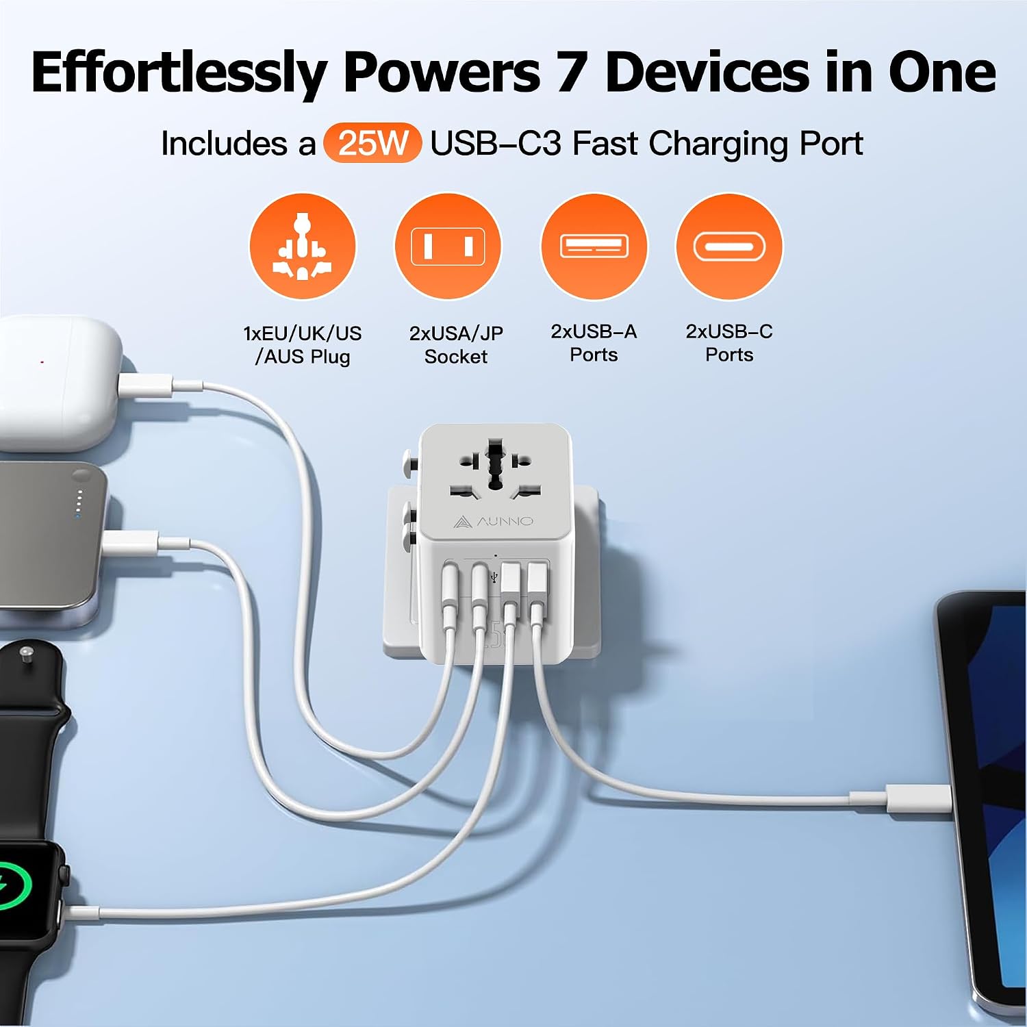 Thumbnail 4 de AUNNO Universal Travel Adapter with PD 20W 🔌
