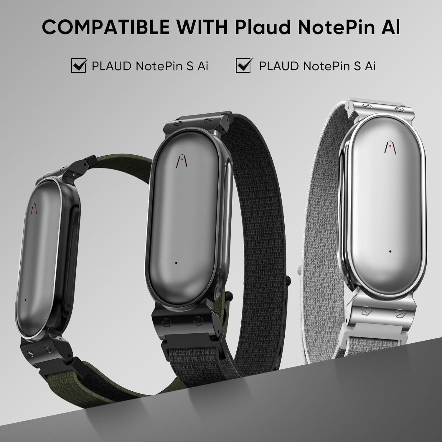 Thumbnail 1 de BLIKEJIN Nylon Loop Strap for PLAUD NotePin S Ai / NotePin Ai