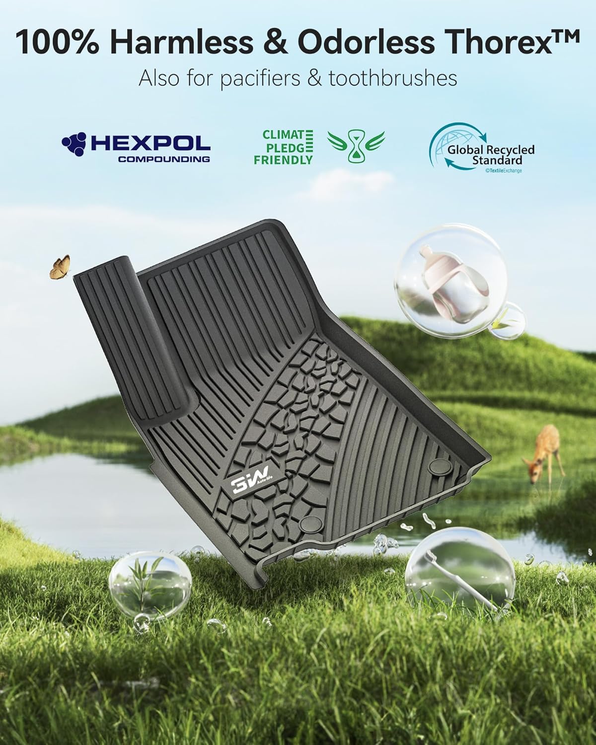 Thumbnail 6 de 3W Floor Mats 2022-2025 Jeep