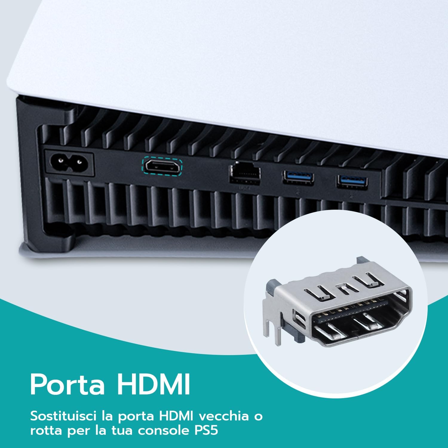 Thumbnail 2 de Tolesum Porta HDMI per PS5 2 pezzi