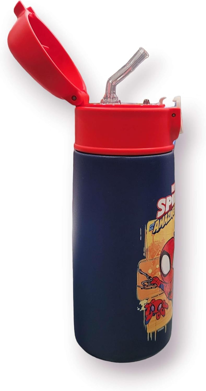 Thumbnail 1 de Seven Gourde isotherme SPIDER-MAN 460 ml (bleu rouge) avec paille – acier inox 304