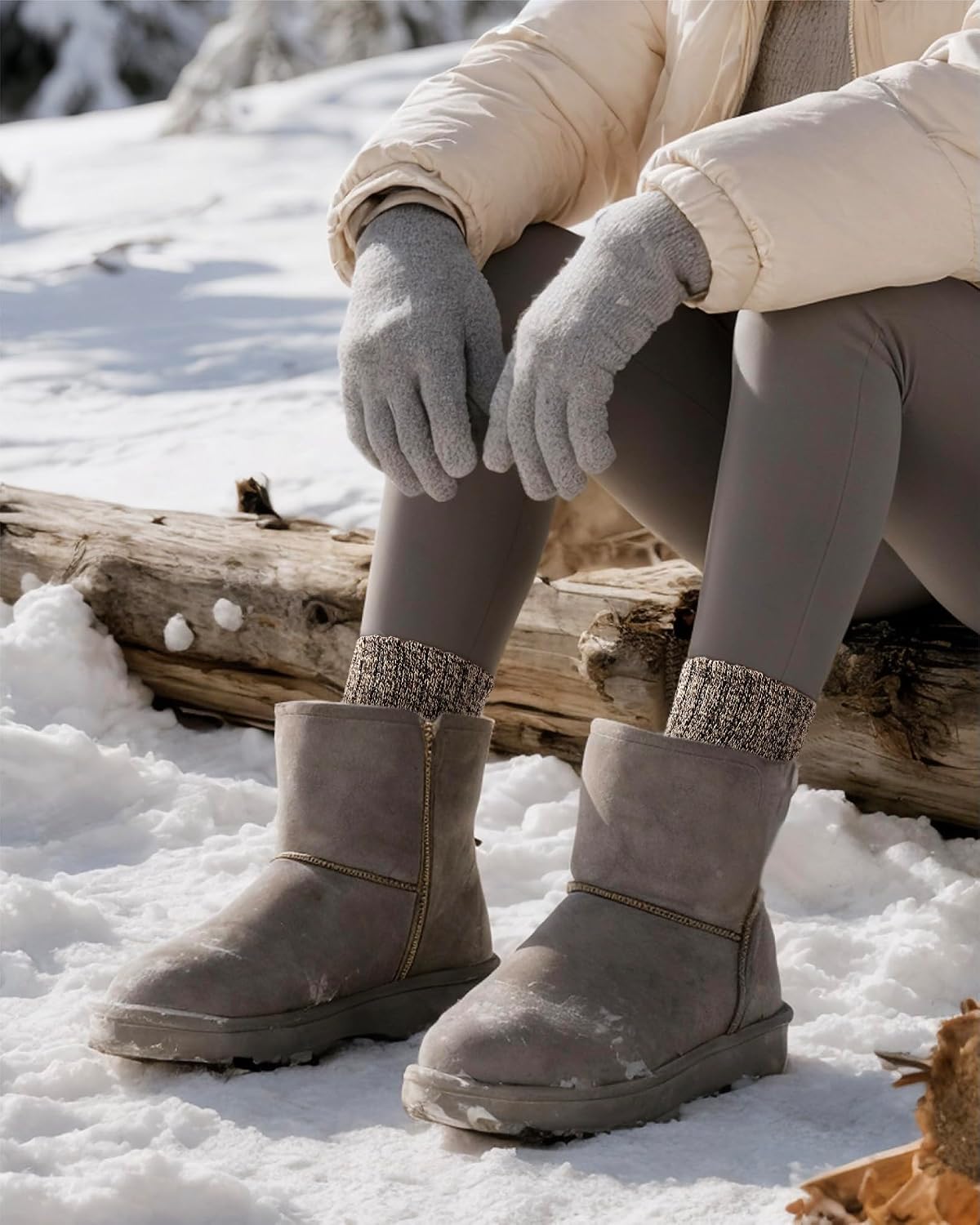 Detalle 2 de Jeasona Wool Hiking Socks 5 Pairs