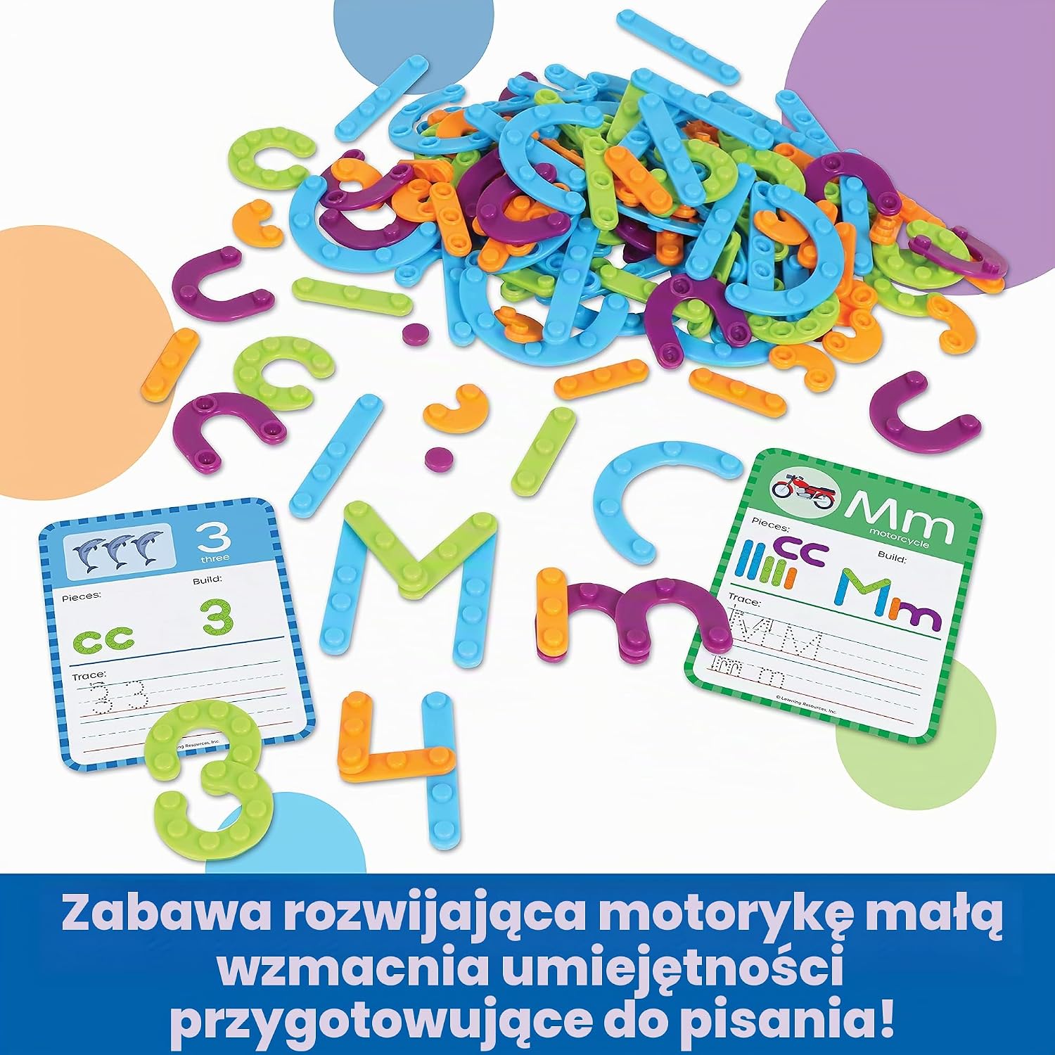 Thumbnail 2 de Learning Resources LER8594 – zestaw do nauki liter i cyfr, 200 elementów