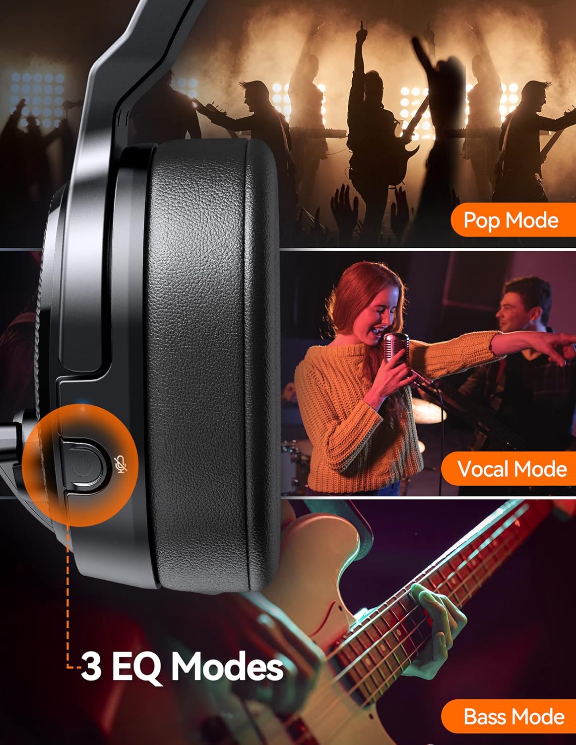 Detalle de TECKNET Bluetooth Headset with Microphone – 2-in-1 Wireless Headset for Office and Calls