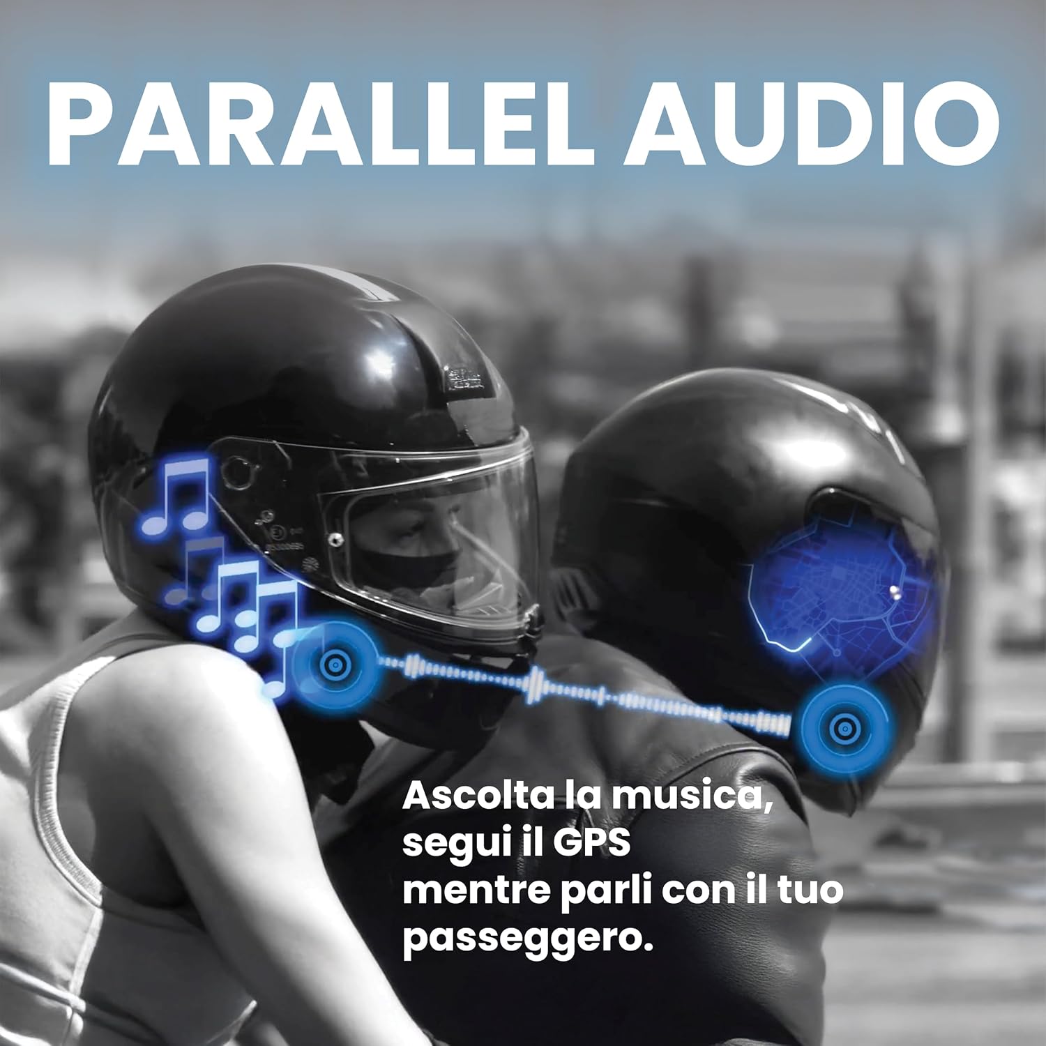 Thumbnail 6 de Midland R1 Mesh interfono moto Bluetooth + Mesh waterproof IPX6 con auricolari singoli e audio RCF