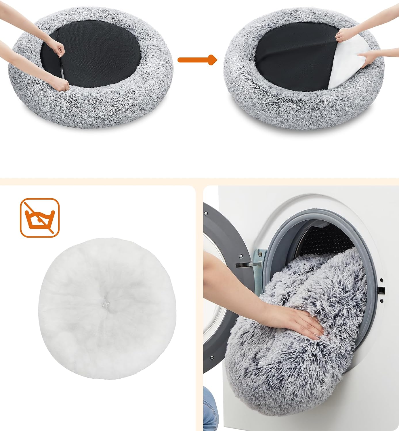 Thumbnail 5 de Feandrea Hundebett Donut Kissen 100 cm