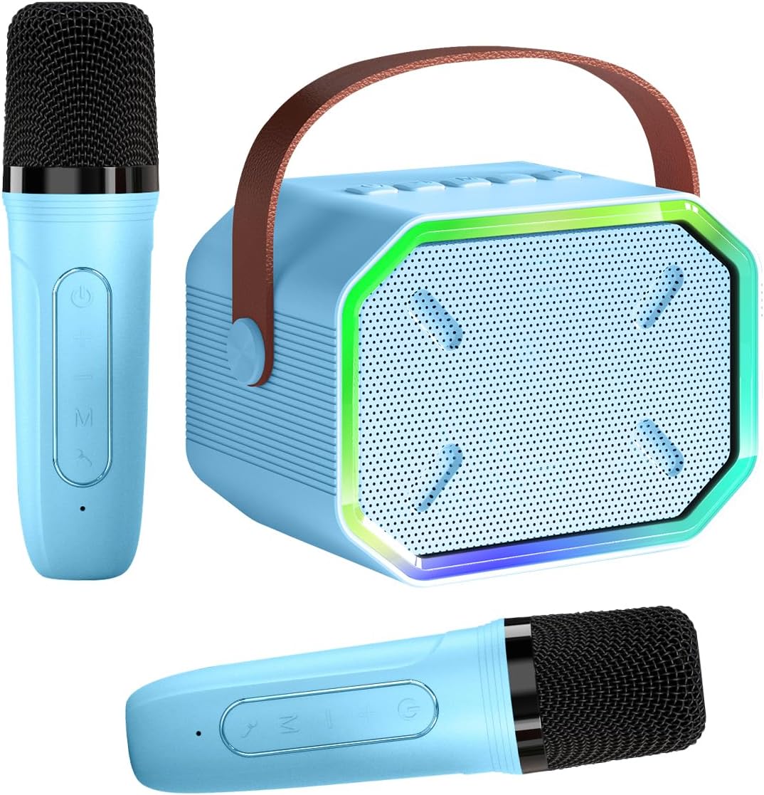 Detalle de Caiord P3 Kids Karaoke Machine with 2 Wireless Microphones and Bluetooth 5.3