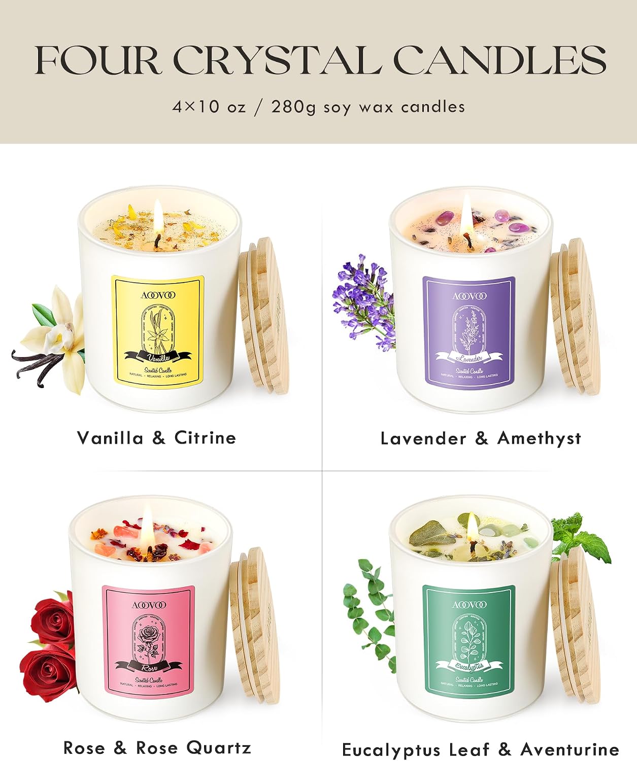 Detalle 2 de AOOVOO Scented Candle Set 40oz