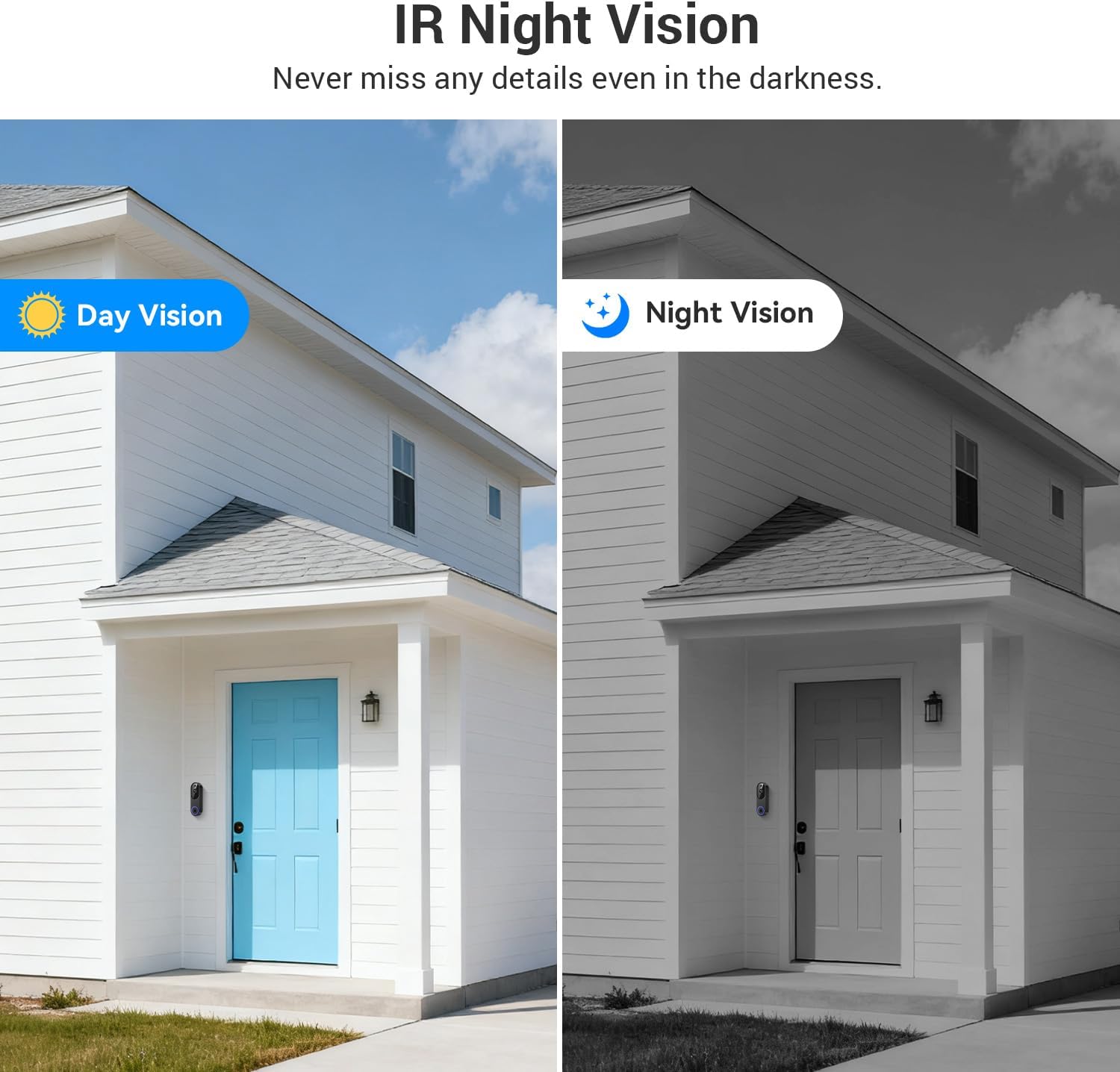 Thumbnail 6 de ClipBlur Wireless Wi‑Fi Video Doorbell Camera (2.4G Wi‑Fi) with Night Vision, Two‑Way Audio & AI Motion Detection