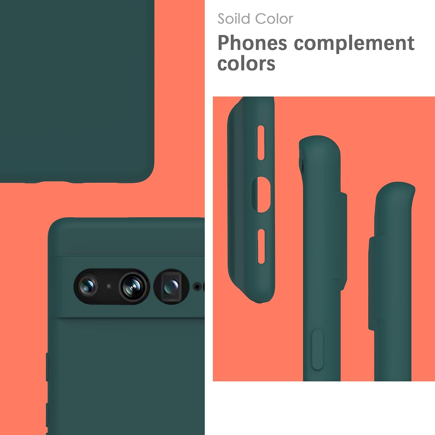 Detalle de YATWIN Silicone Case for Google Pixel 8 5G