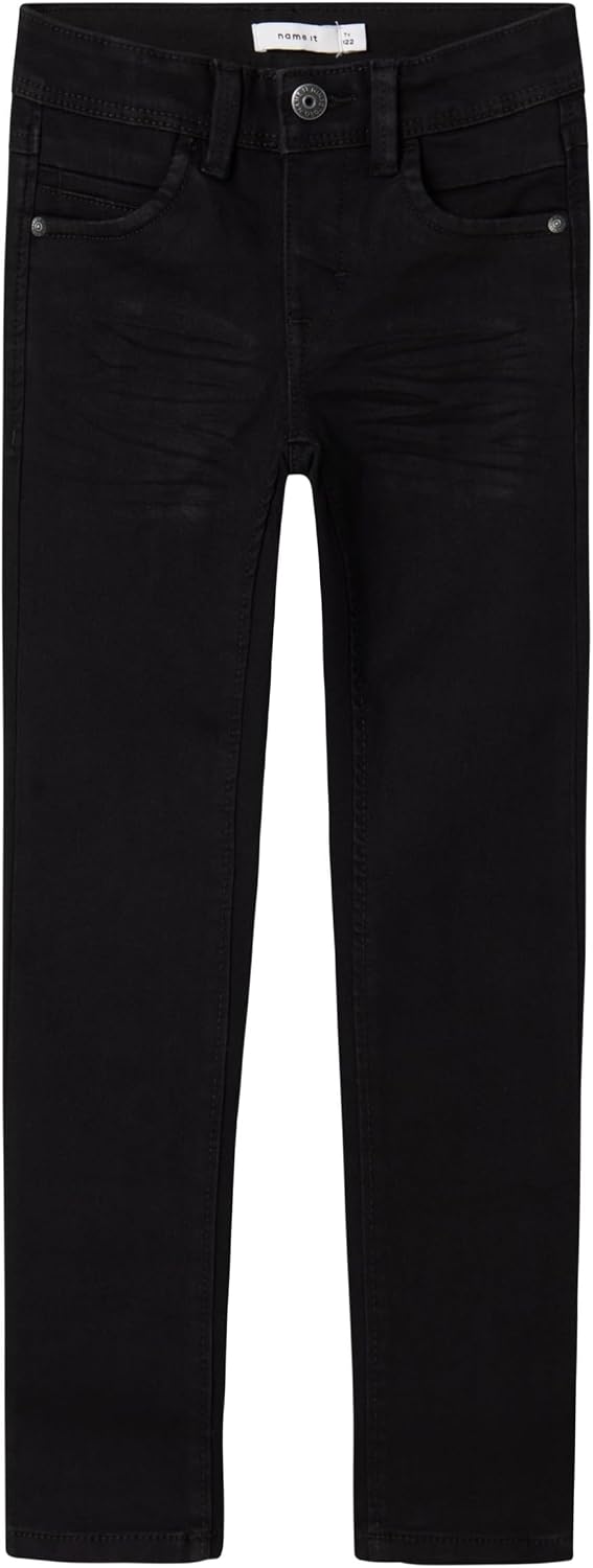 Detalle de NAME IT Jungen Nkmsilas Xslim 2002-tx Noos Slim-fit-Jeans, Schwarz, 146 EU