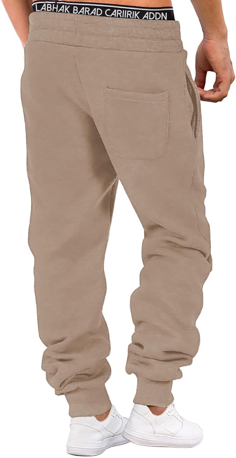 Detalle 2 de HMIYA Herren Jogginghose aus Baumwolle mit Taschen – klassische Sweathose für Sport & Freizeit