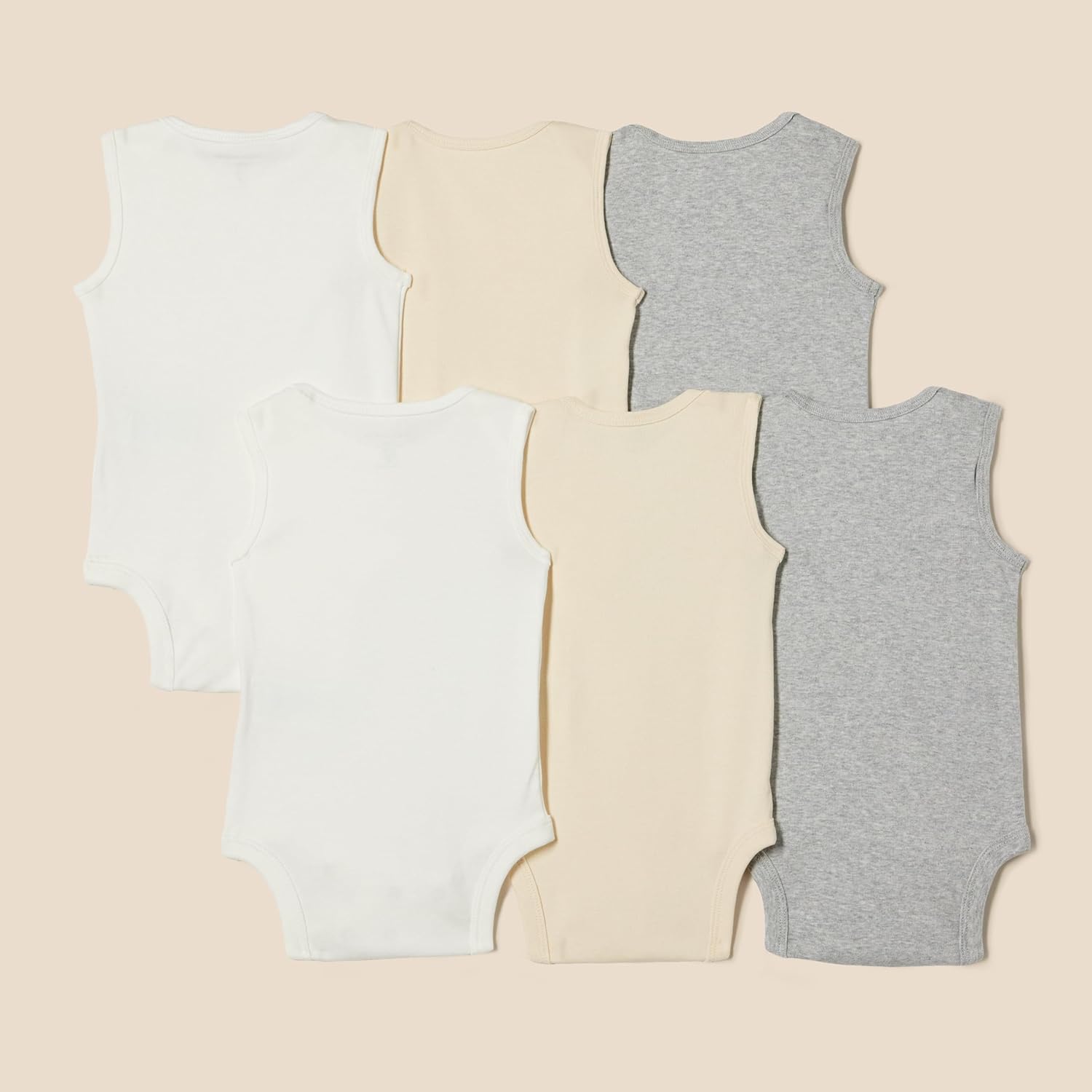 Detalle de Amazon Essentials Unisex Bimbi 0-24 Body Smanicati: comfort e versatilità per i piccoli