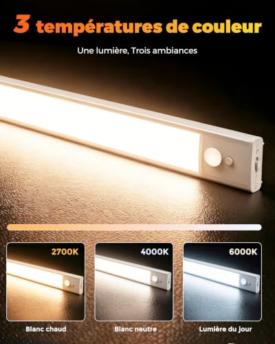 Detalle de LED Cuisine Sous Meuble 25 cm - Lumière Détecteur de Mouvement Intérieur par VenzBlomia
