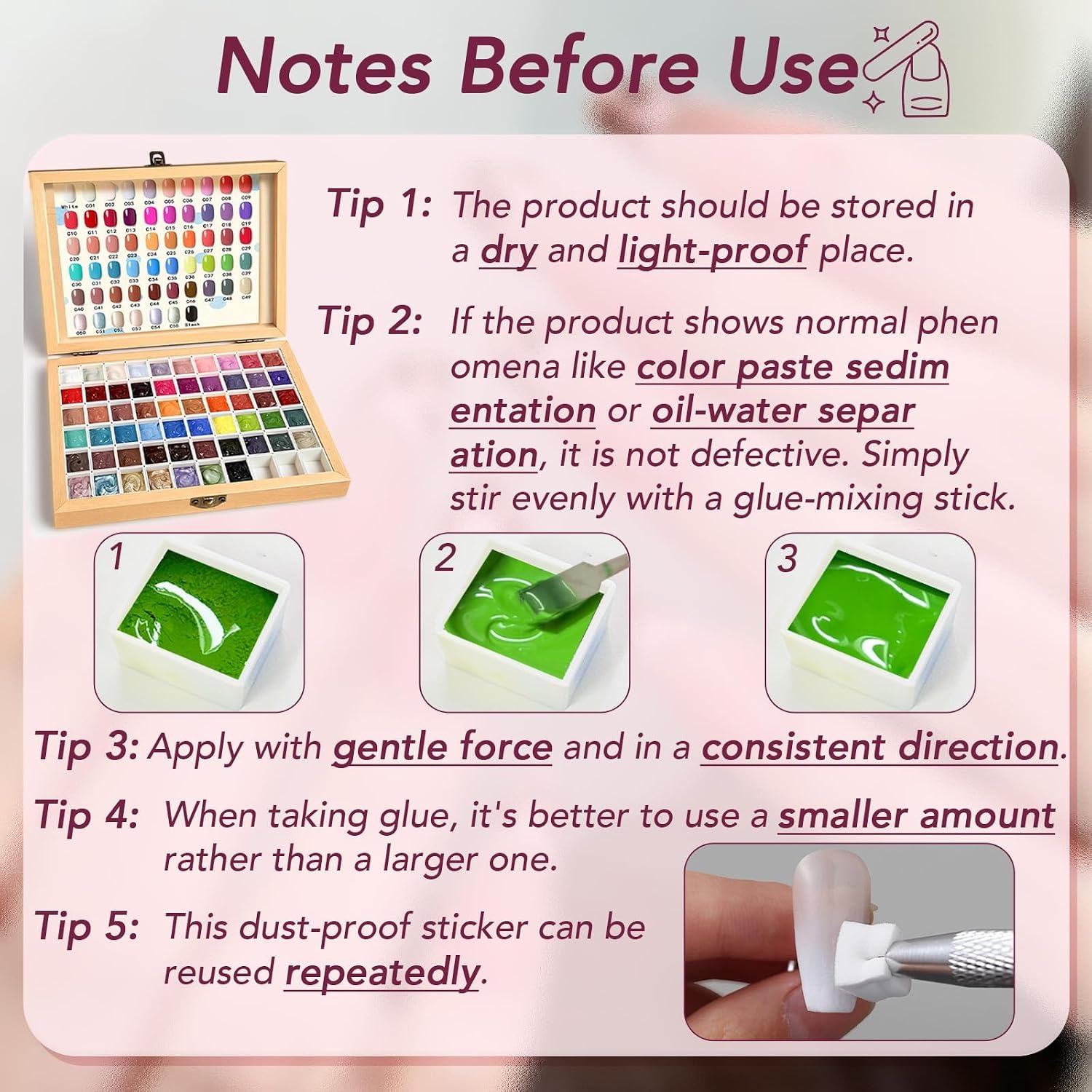Thumbnail 6 de GZIXBDA Sponge Mini Paint Patting Gel Polish & Tools Kit: 57-Color Ombre Gradient for DIY or Salon