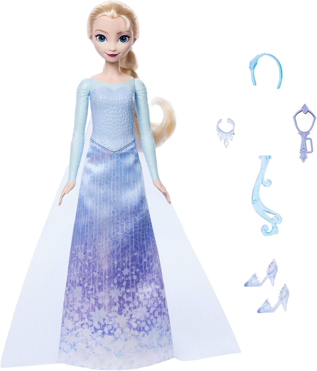 Thumbnail 5 de Mattel JBG59 Elsa-modedocka från Frost med Spin & Reveal och lekscen
