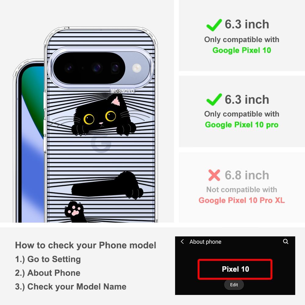 Thumbnail 1 de MOSNOVO Case for Google Pixel 10 & 10 Pro with Buffertech Drop Protection