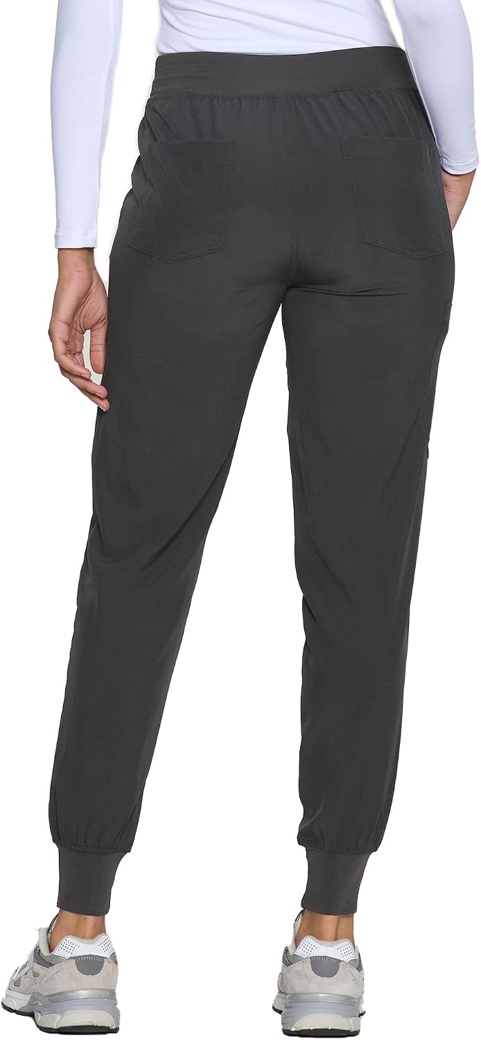 Detalle de COZYFIT Women's Scrub Pants, Slim-Fit Joggers with Stretch and 5 Pockets