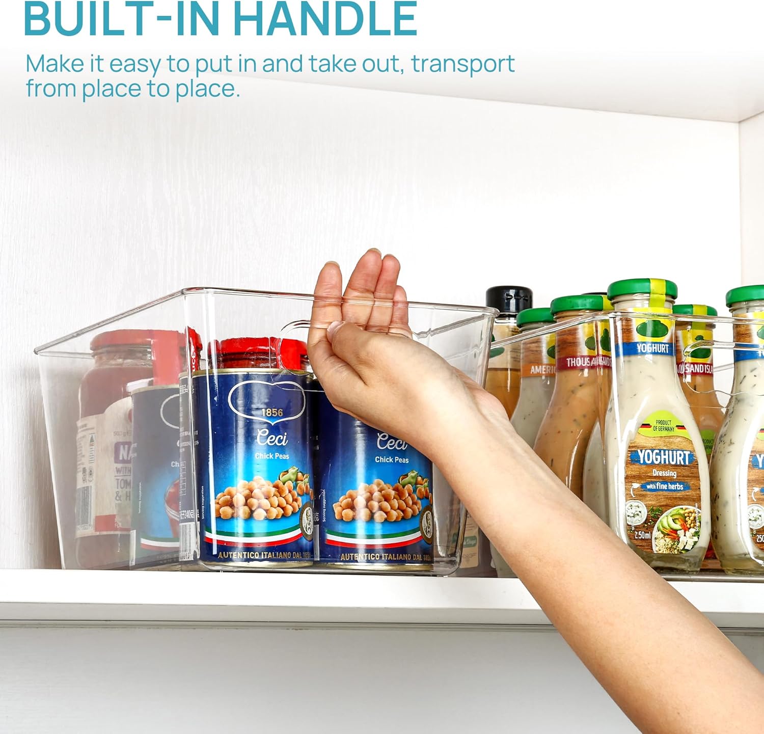 Detalle 2 de Vtopmart 6 Pack Clear Storage Boxes 28.6cm