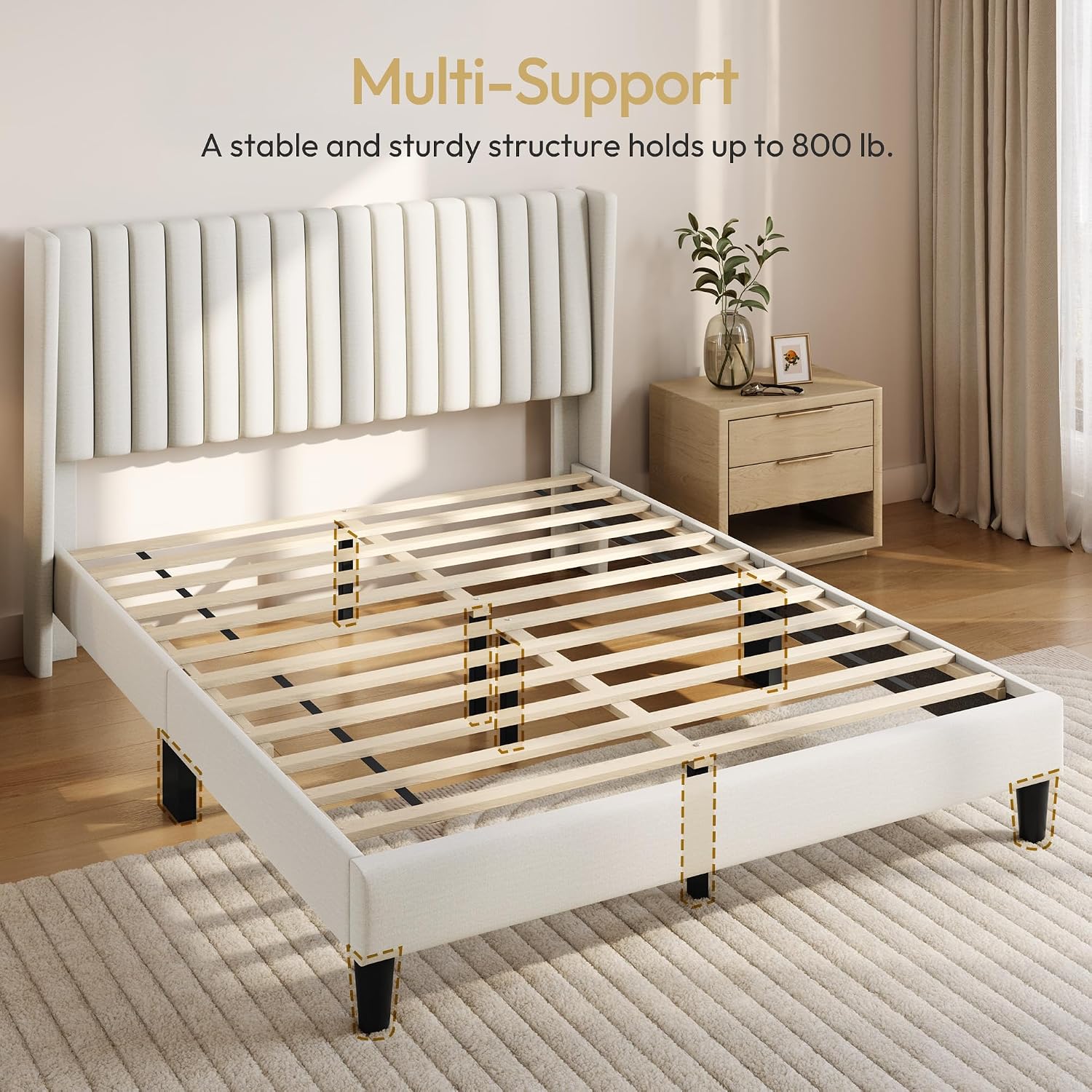 Thumbnail 6 de Yaheetech Queen Bed Frame
