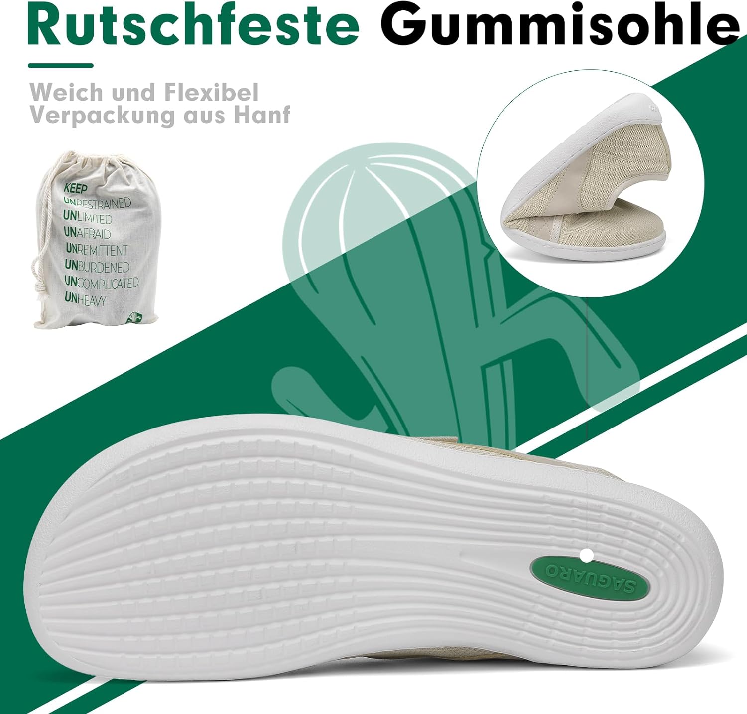 Thumbnail 5 de SAGUARO Unisex Knit Barfußschuhe mit breiter Zehenbox und Zero-Drop – Luck I, Gr. 36–48