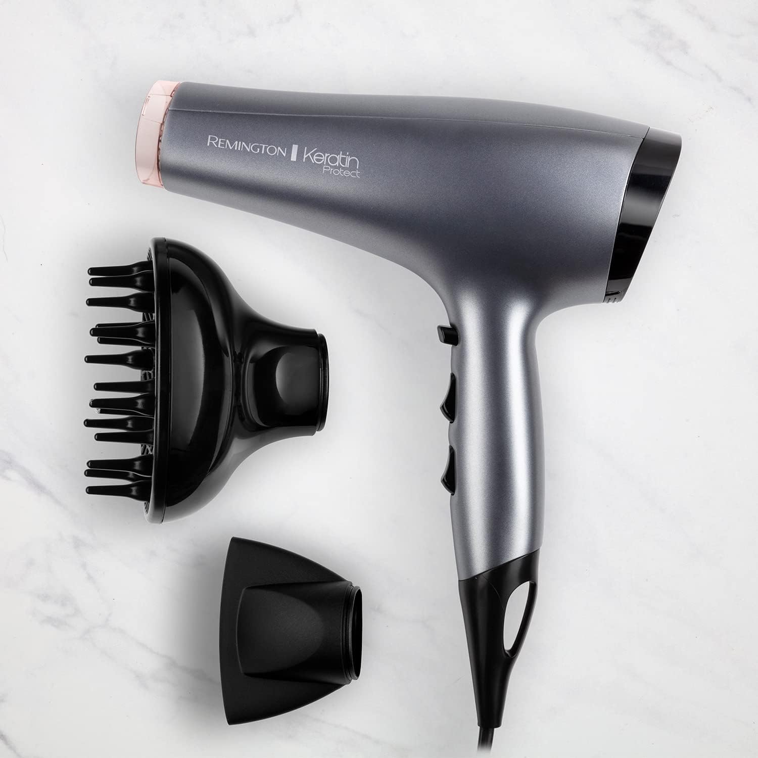Detalle 2 de Remington Keratin Protect Hair Dryer AC8008 (2200W) with ionic conditioning, keratin & almond oil