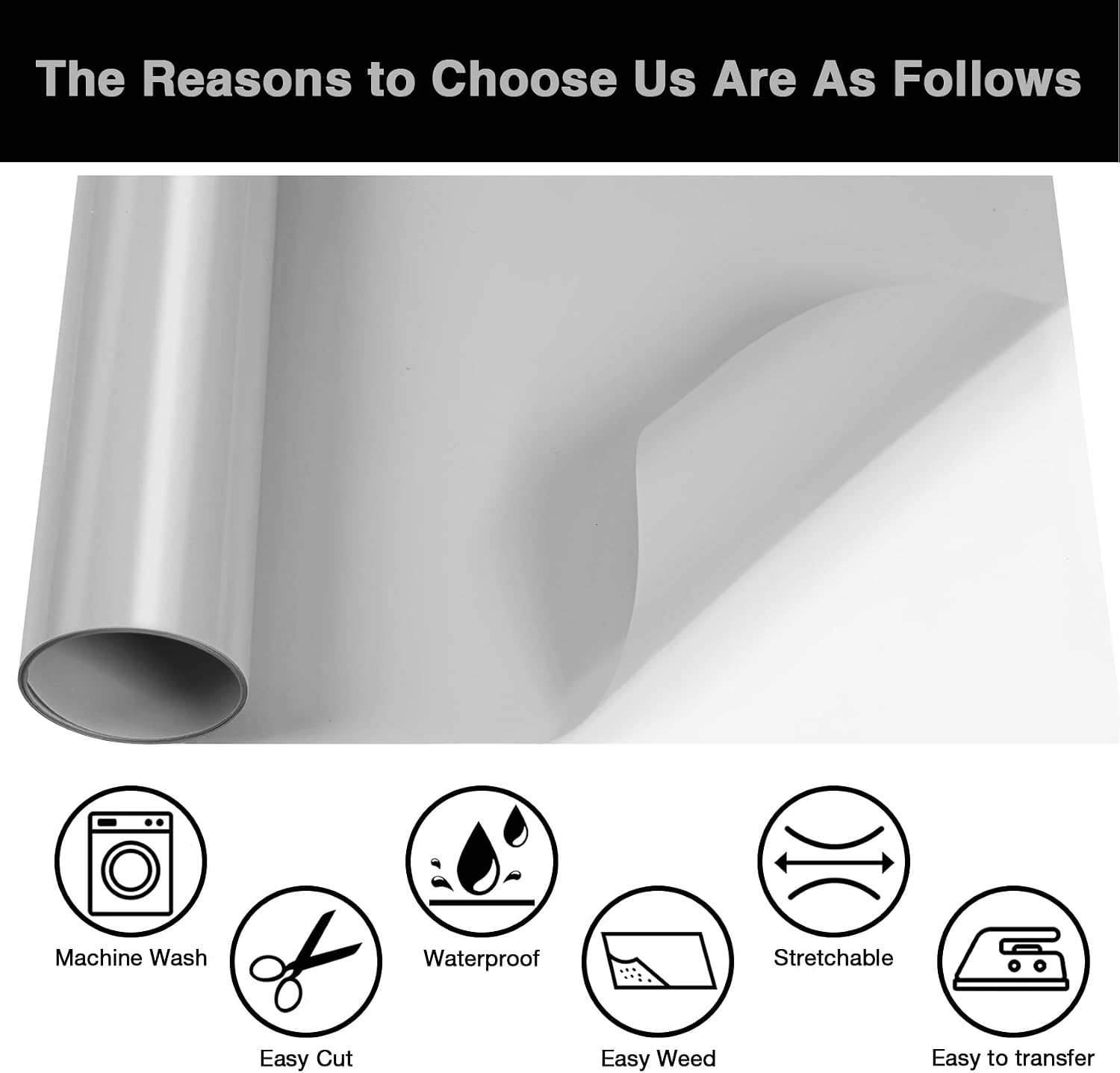 Detalle de TORC PU heat transfer vinyl, 13 in x 3 ft