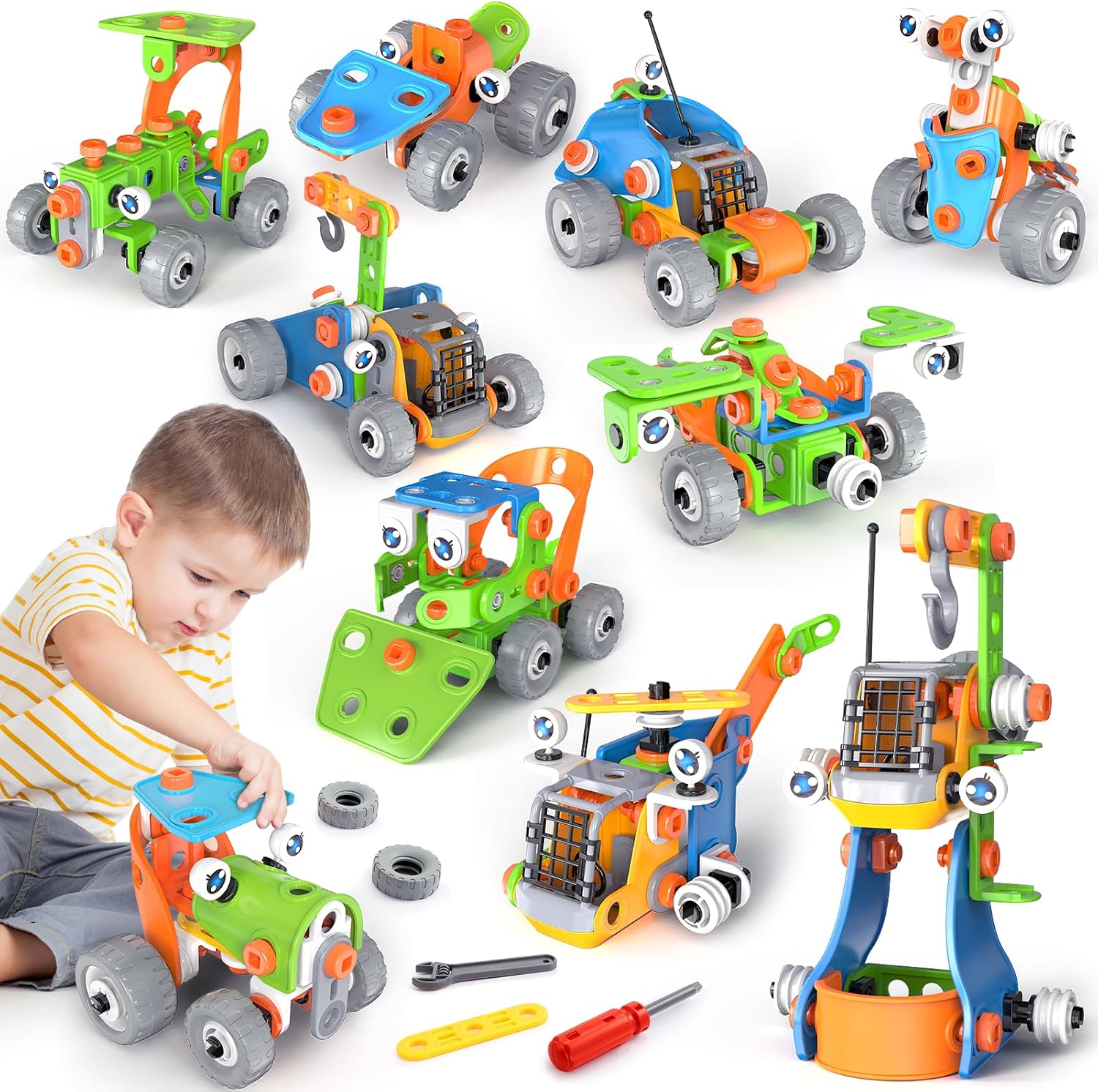 Detalle de iKidiki Giochi Costruzioni 10 in 1 STEM 5-10 anni