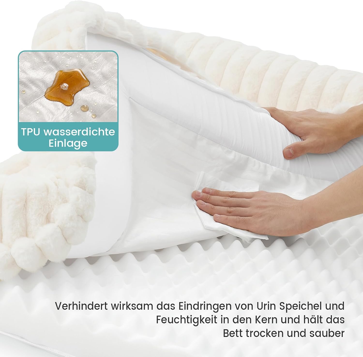 Detalle 2 de COZY KISS orthopädisches Hundebett 90x68